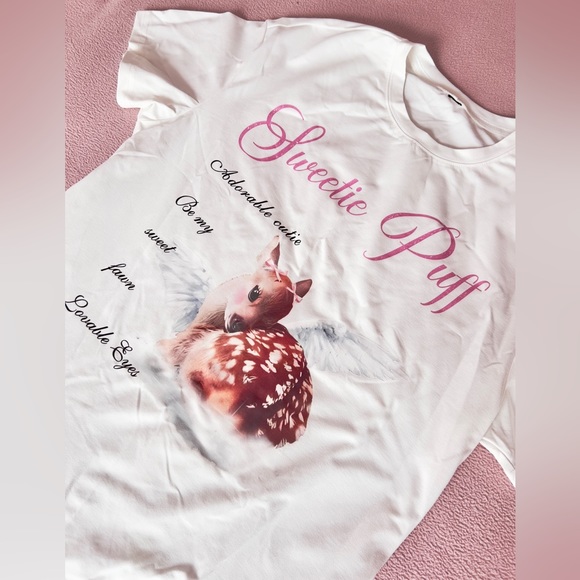 coquette fawn oversized tee 🎀 - Picture 2 of 2